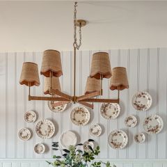 Nice and Natural 6 Arm Chandelier