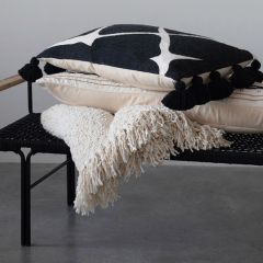Nice and Neutral Fringed Throw Blanket
