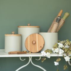 Nice and Neutral Lidded Canisters Set of 3