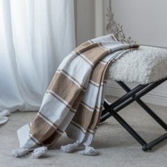 Nice and Neutral Striped Throw Blanket