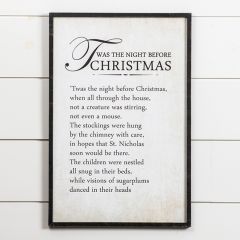 Night Before Christmas Framed Wood Sign