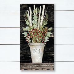 No. 4 Floral Vase Holiday Canvas Wall Art
