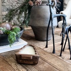 Noble Fir Tree Shaped Dough Bowl Candle