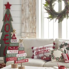 NOEL Christmas Wooden Tree Sign