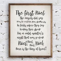 Noel Lyrics Wall Art