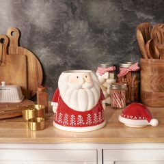 Nordic Santa Ceramic Cookie Jar