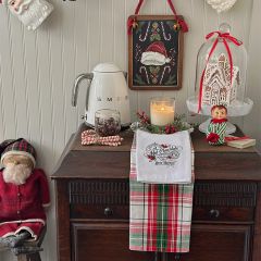 North Pole Hot Chocolate Co Christmas Kitchen Towels Set of 2