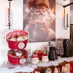 North Pole Kitchen Tiered Display Basket