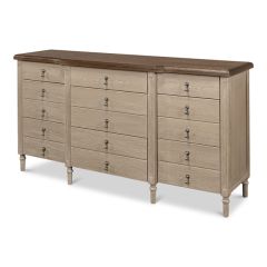 Oak Top 9 Drawer Sideboard