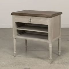 Oak Top End Table With Drawer