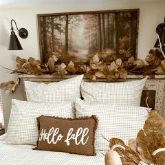 October Golden Hour Framed Canvas Print Wall Art