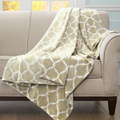 Ogee Print Throw Blanket
