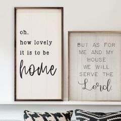 Oh How Lovely White Framed Wall Sign