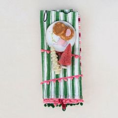 Oh What Fun Striped Tea Towel Set of 3
