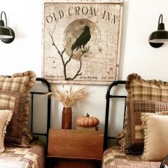 Old Crow Inn Canvas Wall Sign