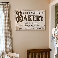Old Fashioned Bakery Canvas Wall Sign
