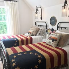 Old Glory American Flag Throw Blanket