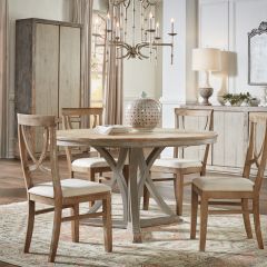 Old Pine Pedestal Base Dining Table