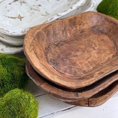 Old Wood Dough Bowl