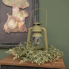 Old World Camping Lantern Green