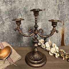 Old World Cast Iron Candelabra