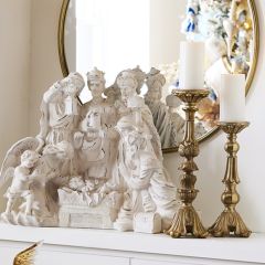 Old World Gold Candlestick Set of 2