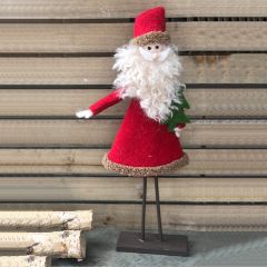 Old World Tabletop Felt Santa 15 Inch