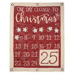One Day Closer Christmas Countdown Wall Hanger