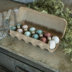One Dozen Decorative Painted Wood Eggs