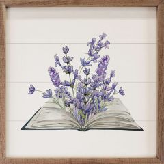 Open Book Lilac Framed Wall Art