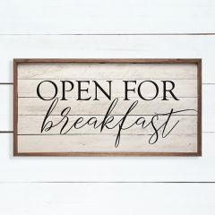 Open for Breakfast Cottage Sign