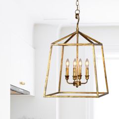 Open Frame 4 light Pendant