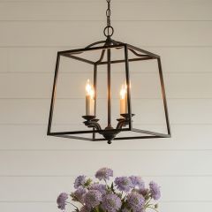 Open Frame Black Pendant Light