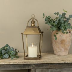 Open Frame Gold Candle Lantern