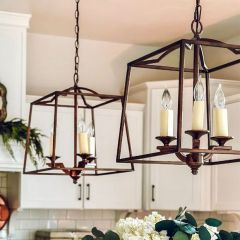 Open Frame Grecian Gold Pendant Light