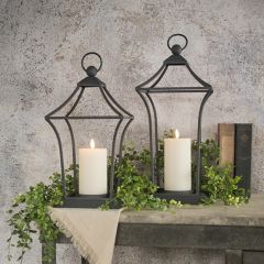 Open Frame Metal Candle Lantern
