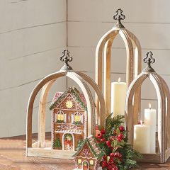 Open Frame Tabletop Lantern 21 Inch Short