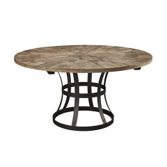 Open Metal Basket Base Dining Table