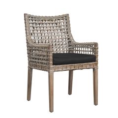Open Weave Rattan Arm Chair