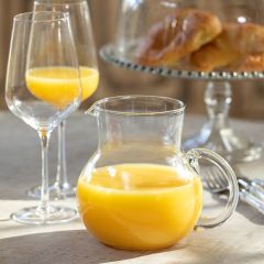 Organic Clear Glass Long Neck Pitcher