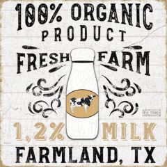 Organic Milk Farmhouse Wall Art
