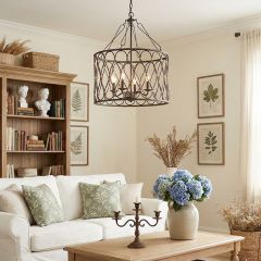 Ornate Circular Metal Chandelier