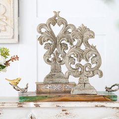 Ornate Crested Tabletop Decor