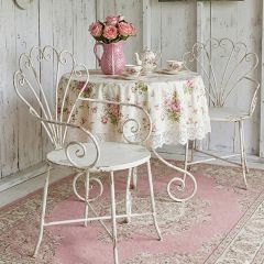 Ornate Distressed Fan Back Chair