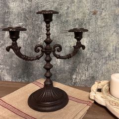 Ornate Elegance Cast Iron Candelabra