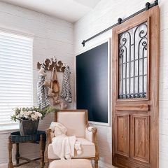 Ornate Farmhouse Sliding Door Panel