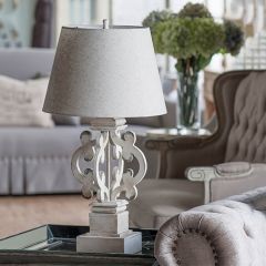 Ornate Fir Wood Lamp