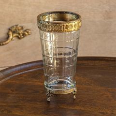 Ornate Footed Glass Vase