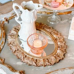Ornate Gold Oval Mirror