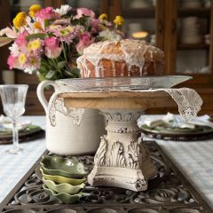 Ornate Plate Pedestal Riser 7.5 Inch